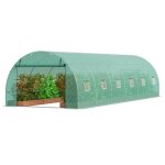 Serre tunnel jardin - vevor - 890x295x198 cm - tente abri plantes avec cadre en acier galvanis - pour ...