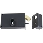 Serrure en applique a crochet - coulissant - cylindre européen seul - d jpm Serrure en applique a crochet - coulissant - cylindre européen seul - d jpm