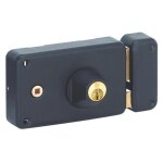 Serrure en applique � cylindre rond horizontale � fouillot gauche