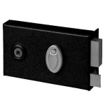 Serrure en applique horizontale � fouillot ouvrant droite abus