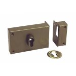 Serrure en applique horizontale - p�ne dormant seul - gauche - 7414 vachette