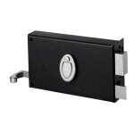 Serrure en applique horizontale à tirage - main gauche - noir abus Serrure en applique horizontale à tirage - main gauche - noir abus