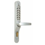 Serrure � code m�canique - en applique - � b�quilles - keyflex blanc lokod