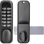 Serrure a code m�canique, serrure de porte etanche sans cl�, serrure de porte antivol pour porte de 30 ...
