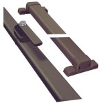 Serrure de fen�tre multipoints - avec poign�e � cl� - marron - fos550 abus