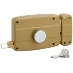 Serrure garage  cylindre et bouton,  tirage (droite)