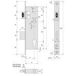 Serrure de grille a larder - axe 32 mm stremler