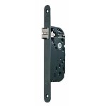 Serrure � larder - bec - de - cane seul - axe 40 mm - gauche - noire - d22 vachette