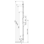 Serrure  larder matic 50 / 70 2 galets ttire 16mm longueur 2150mm - ferco - 6 - 33164 - 08 - 0 - 1 ...
