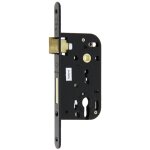 Serrure  larder multibat  profil europen axe 50mm carr de 8mm finition noir  bout rond - jpm - 210000 ...