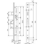 Serrure � larder � p�ne dormant basculant - axe 22 mm - blindo iseo city