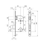 Serrure � larder � p�ne magn�tique - � cl� simple - axe 50 mm dom