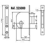 Serrure � larder - petit coffre - � cylindre - p�ne dormant seul - 235 jpm