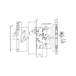 Serrure � larder type  urgence  - sortie libre - d 4522 night latch vachette