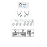 Serrure de meuble acier en applique hettich 25 mm rversible