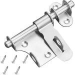 Serrure a pêne coulissant pour portail de jardin, loquet de porte coulissante en acier inoxydable, serrure ... Serrure a pêne coulissant pour portail de jardin, loquet de porte coulissante en acier inoxydable, serrure ...