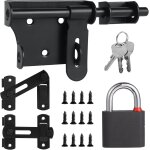 Serrure a pêne de portail 5, 51 (140 mm) avec cadenas et 3 clés + 2pcs 3, 93 (100 mm) serrure de porte ... Serrure a pêne de portail 5, 51 (140 mm) avec cadenas et 3 clés + 2pcs 3, 93 (100 mm) serrure de porte ...