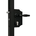 Serrure portail battant  cylindre pour profil 40  60 mm - lakq 40 alu locinox