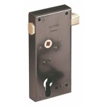 Serrure de portail bois - pose en applique verticale - pne rglable - main gauche tirard