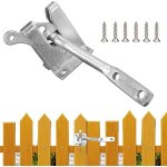 Serrure de porte coulissante automatique universelle - loquet en acier durable pour portails, cl�tures ...