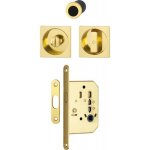 Serrure porte coulissante � condamnation rosace carr� - 4921 - argent hoppe