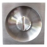 Serrure porte coulissante - condamnation - rosace carr�e - inox - epd karcher design