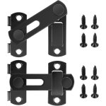 Serrure de porte coulissante de grange, 2 pi�ces en acier inoxydable verrou de portail avec vis boulons ...