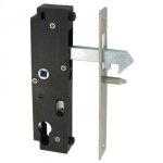 Serrure en retrait a crochet pour portail coulissant axe 69 mm gk2 gk401205 tirard