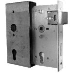 Serrure r�versible � cylindre demi - tour boitier 34x185x90mm t�tiere 27mm gah alberts - 413415