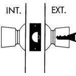 Serrure tubulaire  poussoir simple botier n 5 v 6524 inox - vachette - 19847000
