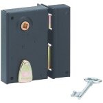 Serrure verticale pne dormant 1 / 2 t thirard - noir - droite - section 7 mm - l x h - 70 x 110 mm
