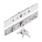 Serrure volet roulant cylindre ent - 2 pivots - 7  9 - blanc - aa4 tirard
