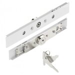 Serrure volet roulant cylindre entrou - 2 pivots - 7 � 9 - brun - aa40 tirard