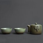 Service a thé de voyage en poterie rugueuse rétro, service a thé de voyage, changement de four pratique, ... Service a thé de voyage en poterie rugueuse rétro, service a thé de voyage, changement de four pratique, ...