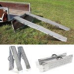 Set de 2 rampes pliables galvanisées spécial chargement Set de 2 rampes pliables galvanisées spécial chargement
