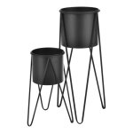 Set de 2 supports de plante cache pot pot de fleur bac a fleurs vase métal noir helloshop26 03 0006042 ... Set de 2 supports de plante cache pot pot de fleur bac a fleurs vase métal noir helloshop26 03 0006042 ...
