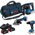 Set de 3 outils 18 v : gsr + gws + gbh + 2 batteries gba 18v 4. 0 ah + gal 18v - 40 professional - bosch ...