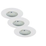Set 3 spots briloner encastrables led fixe pvc / blanc