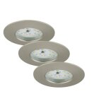 Set 3 spots briloner encastrables led fixe pvc / nickel mat Set 3 spots briloner encastrables led fixe pvc / nickel mat