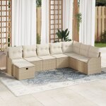 Set de canapé de jardin vidaxl 8 pièces avec coussins beige poly rattan, canapé de jardin 2 places vidaxl ... Set de canapé de jardin vidaxl 8 pièces avec coussins beige poly rattan, canapé de jardin 2 places vidaxl ...