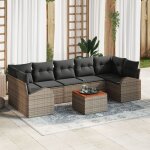 Set de canapé de jardin vidaxl 8 pièces avec coussins gris en rotin synthétique, canapé de jardin vidaxl ... Set de canapé de jardin vidaxl 8 pièces avec coussins gris en rotin synthétique, canapé de jardin vidaxl ...