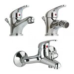Set complet de mitigeurs pour salle de bains lavabo + bidet + baignoire enter