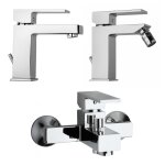 Set complet de robinetterie de bain lavabo + bidet + externe de baignoire infinity
