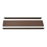 Set d'extr�mit� pour brise - vue wpc sarthe, profil d'extr�mit� brise - vent, poteaux wpc 90cm, brun