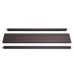 Set de finition pour brise - vue en wpc sarthe, profil de finition, poteaux en aluminium 90cm, anthracite ...