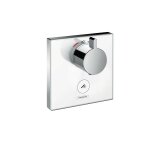Set de finition en verre pour mitigeur thermostatique showerselect e encastré haut débit avec une sortie ... Set de finition en verre pour mitigeur thermostatique showerselect e encastré haut débit avec une sortie ...
