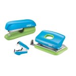 Set mini agrafeuse - rapid - f5 + fc10 - design compact - ote - agrafes intgr - bleu vert