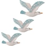 Set of 3 seagulls wall decoration mediterranean figurine garden ornament resin garden decoration bird ...