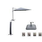 Set d'ombrage complet (1 parasol déporté nh 3x3 + 1 housse + 1 lestage) - grey Set d'ombrage complet (1 parasol déporté nh 3x3 + 1 housse + 1 lestage) - grey