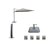 Set d'ombrage complet (1 parasol déporté nh 3x3 + 1 housse + 1 lestage) - taupe Set d'ombrage complet (1 parasol déporté nh 3x3 + 1 housse + 1 lestage) - taupe